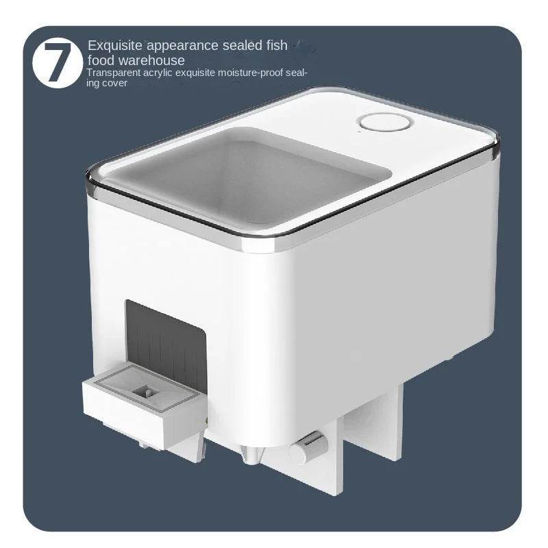 Alimentation automatique pour Aquarium, synchronisation/Wifi, sans fil, application pour téléphone Intelligent, haut-parleur Intelligent, télécommande vocale, alimentation des poissons - Animaleriex