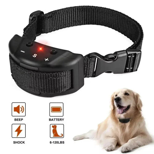Collier de dressage pour chiens, pour animaux de compagnie, sans aboiement, Vibration, entraînement, batterie 4LR44 6V, collier Anti-aboiement, dispositifs étanches - Animaleriex