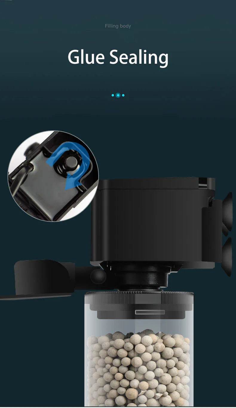 Filtre silencieux 220V 50Hz pour Aquarium, tortue, poisson, pompe à eau Submersible, Bio éponge, écumoire, fabricant de vagues, accessoires de filtres - Animaleriex