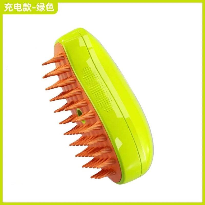 Chat chien brosse à vapeur brosse à vapeur pulvérisateur électrique pour Massage outil de toilettage pour animaux de compagnie perte 3 en 1 pulvérisateurs électriques peignes de Massage - Animaleriex