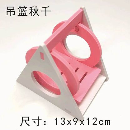 Jouet coulissant pour Hamster assemblé, cochon d'inde, ours doré, nid de maison de Hamster respirant et amusant, Chinchillas, jouet d'exercice pour Hamster, accessoire - Animaleriex