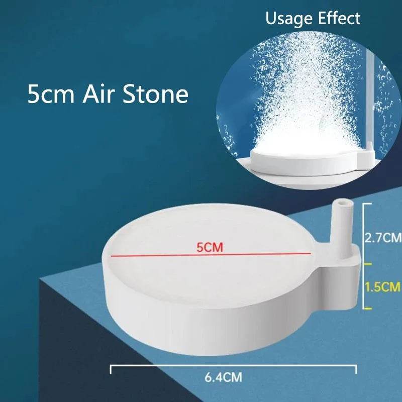 Aérateur d'oxygène en pierre à Air pour Aquarium, diffuseur de bulles, pompe à bulles d'air, plaque d'oxygène hydroponique, Mini accessoires Nano disque - Animaleriex