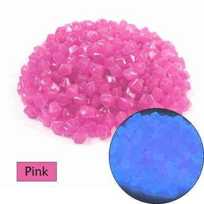 Pierres lumineuses pour Aquarium, 50/100/200 pièces, ornement pour Aquarium, galets qui brillent dans la nuit, décorations extérieures pour cour, pelouse, chemin, allées - Animaleriex