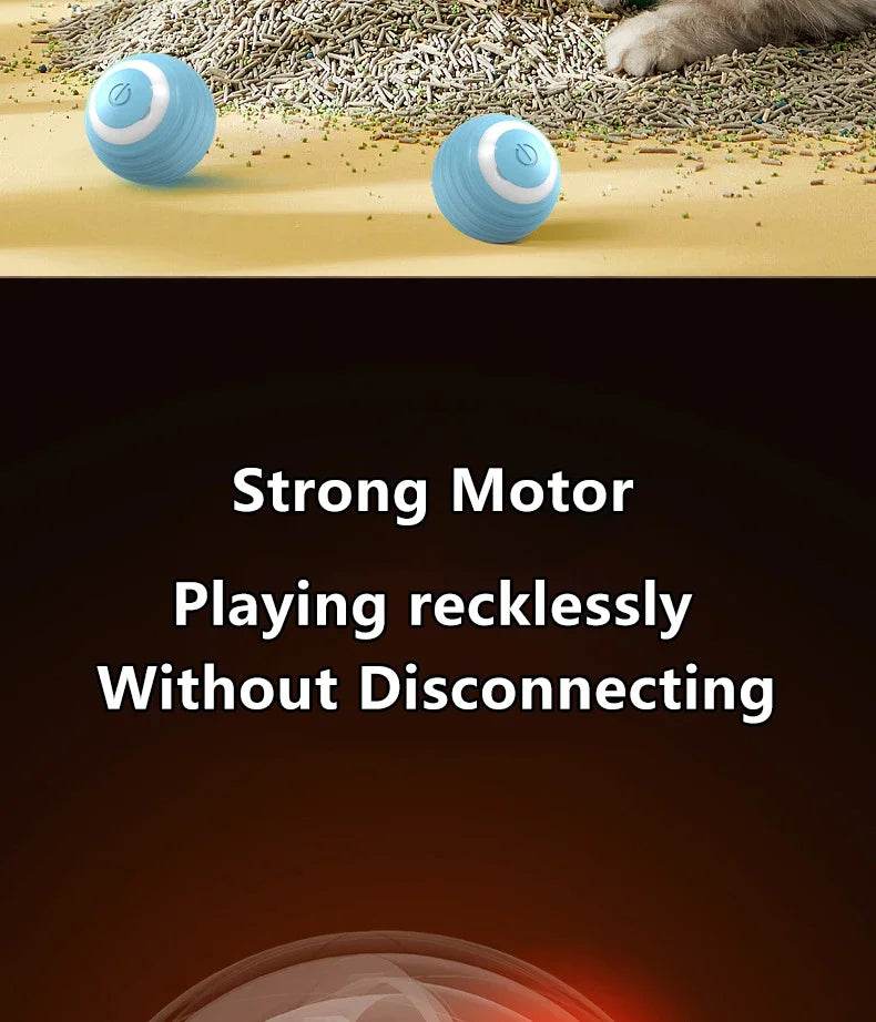 Balle Interactive pour chat, jouets intelligents pour animaux de compagnie, boule magique à roulement automatique d'intérieur, jouet interactif électronique, accessoires de jeu pour chat - Animaleriex