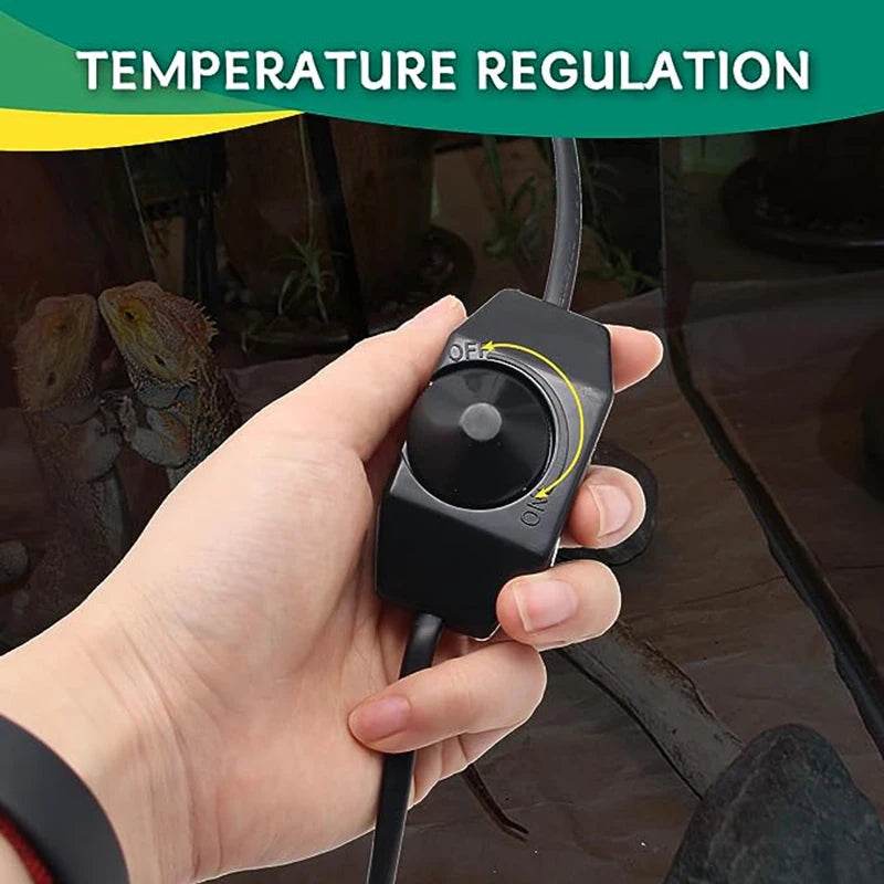 Lampe pour reptiles avec réglage de la température, éclairage thermique, lumière UVB avec interrupteurs indépendants pour serpent et tortue - Animaleriex