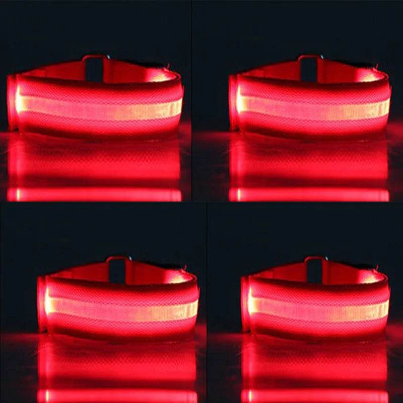 4 pièces/ensemble éclairage LED ceinture de sécurité pour jambe de cheval sangles de jambe de cheval équipement d'équitation de nuit Sports de plein air fournitures équestres - Animaleriex