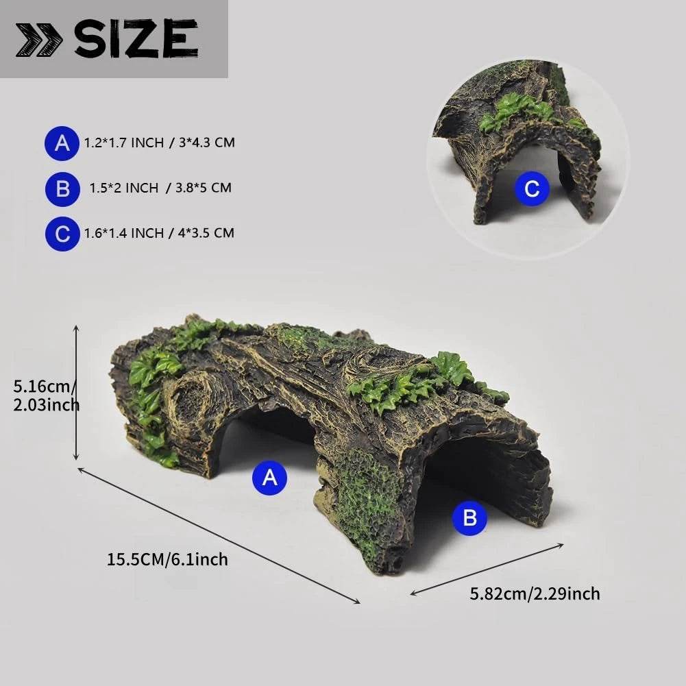Aquarium creux arbre Tunnel grotte ornement poisson crevettes Reptile cachette abri Aquarium décorations petit aquarium accessoires - Animaleriex
