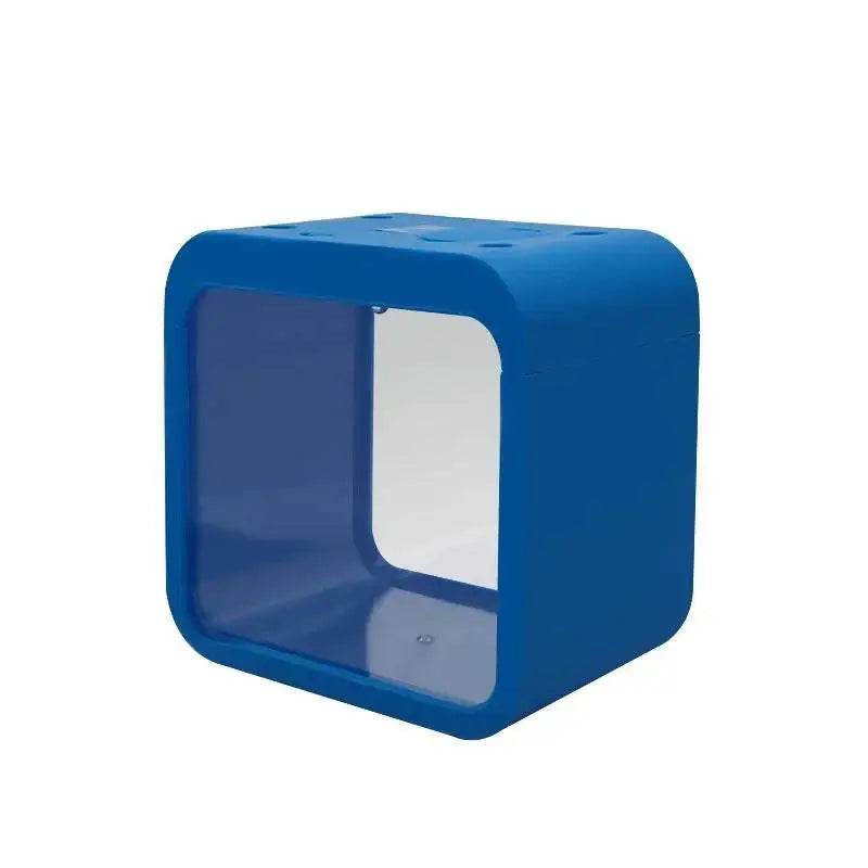 Transparent petit Aquarium créatif lumière LED Aquarium poissons blocs de construction isolé boîte réservoir pour reproduire l'alimentation Betta poisson rouge - Animaleriex