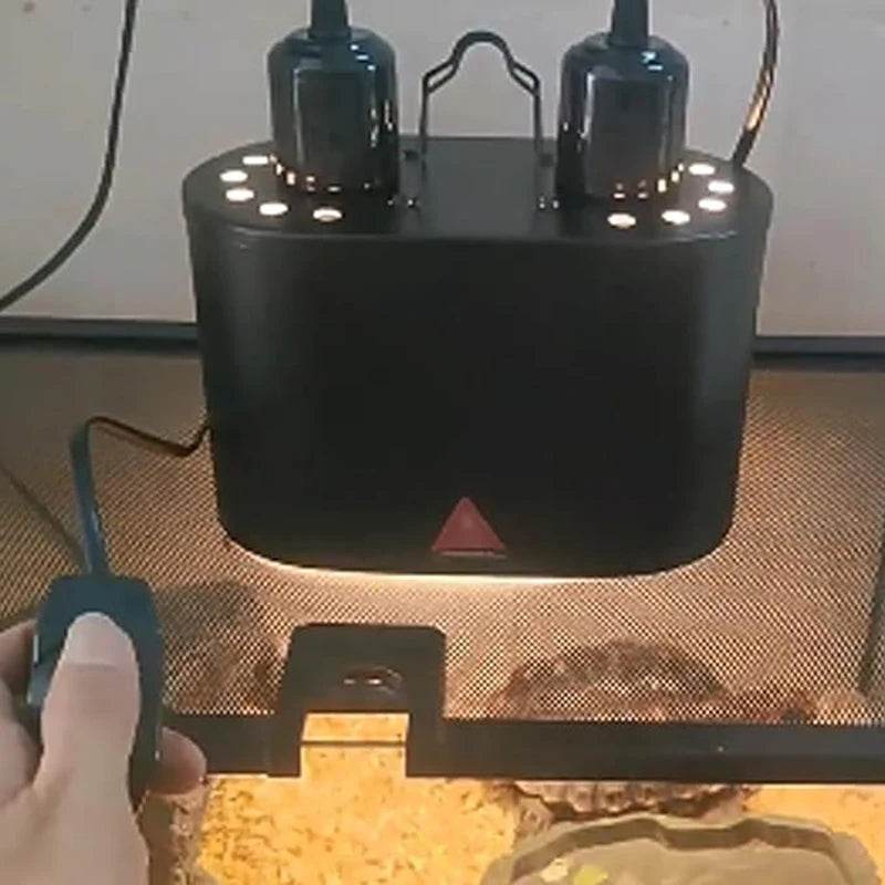 Lampe pour reptiles avec réglage de la température, éclairage thermique, lumière UVB avec interrupteurs indépendants pour serpent et tortue - Animaleriex