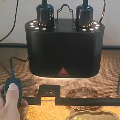 Lampe pour reptiles avec réglage de la température, éclairage thermique, lumière UVB avec interrupteurs indépendants pour serpent et tortue - Animaleriex