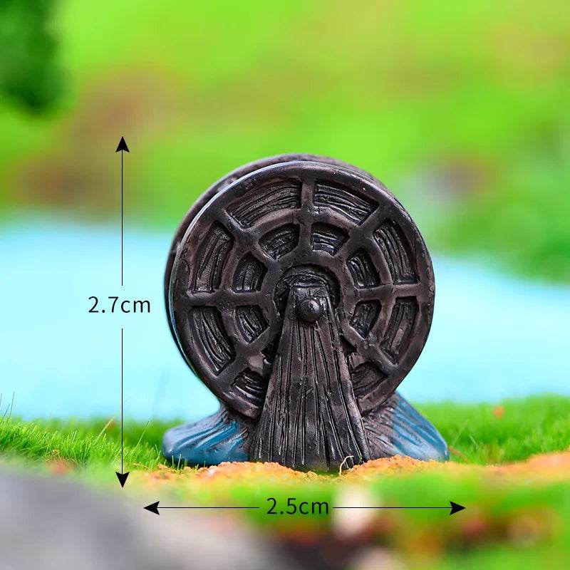 Accessoires de jardin féerique, puits d'eau de source miniatures, pont de bateau, ornement de Statue, Figurines de paysage, décor artisanal de jardin de maison - Animaleriex