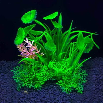 Plantes artificielles sous-marines en plastique pour Aquarium, faux arbuste aquatique, visualisation d'herbe verte, décoration de Simulation - Animaleriex