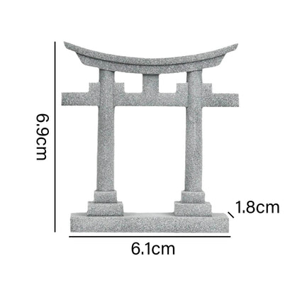 Statue Miniature de porte Torii japonaise, ornement de paysage, Imitation pierre pour décoration d'aquarium, accessoires d'aménagement paysager - Animaleriex
