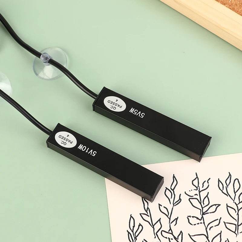 Mini chauffe-aquarium 5/10W, 1 pièce, chargeur USB, pour petit Aquarium, économie d'énergie, Protection contre la surchauffe, accessoires - Animaleriex