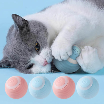 Jouet pour chats à mouvement automatique, balle Interactive, boule électrique roulante Rechargeable, accessoires pour animaux de compagnie, fournitures pour la maison - Animaleriex