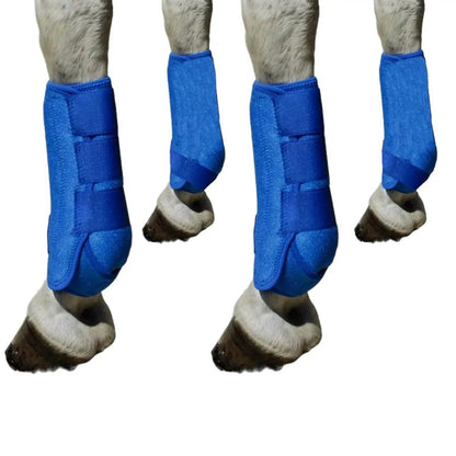 4x bottes de cheval, équipement de protection des jambes, ensemble d'enveloppements de jambes pour l'entraînement à l'équitation - Animaleriex