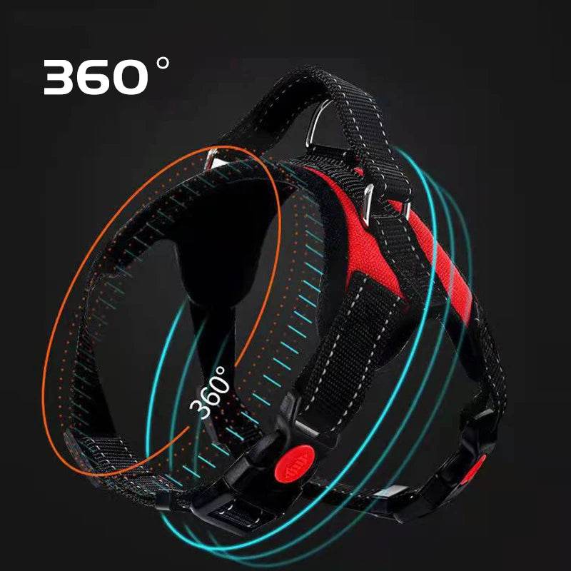 Harnais de selle réfléchissant pour chien, réglable, pour animaux de compagnie, sans traction, entraînement à la marche, pour petits, moyens et grands chiens, sangle de poitrine, produit - Animaleriex