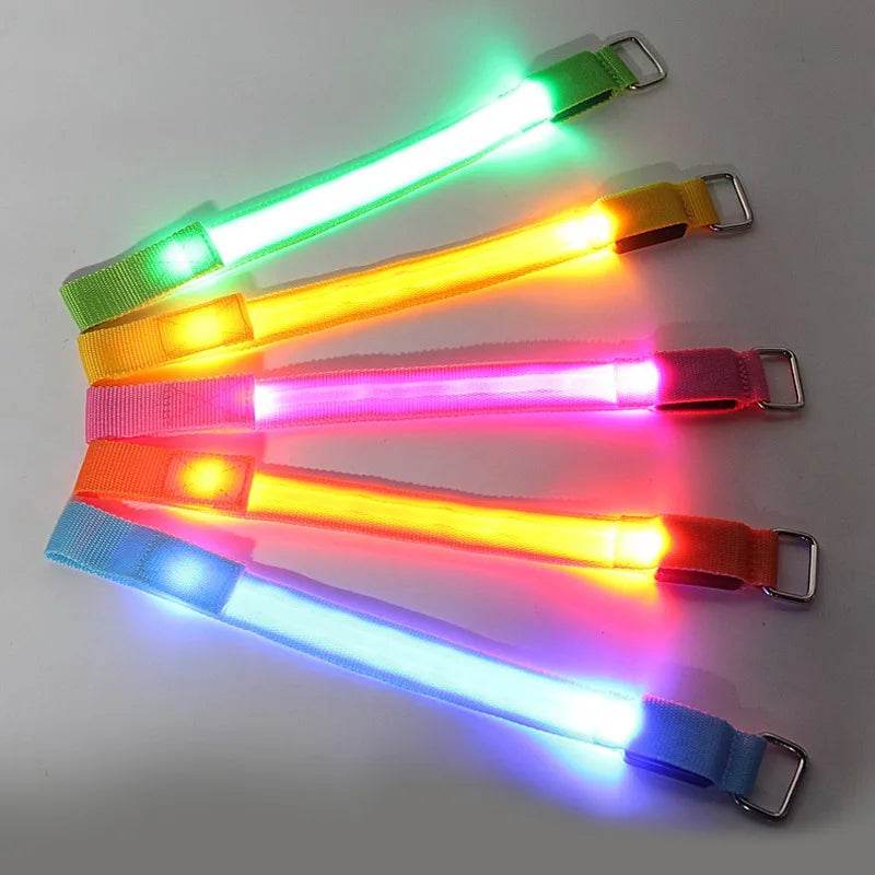 4 pièces/ensemble éclairage LED ceinture de sécurité pour jambe de cheval sangles de jambe de cheval équipement d'équitation de nuit Sports de plein air fournitures équestres - Animaleriex