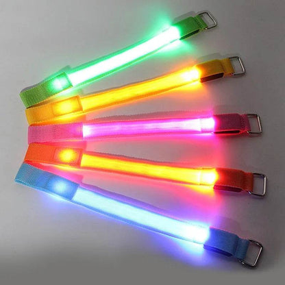 4 pièces/ensemble éclairage LED ceinture de sécurité pour jambe de cheval sangles de jambe de cheval équipement d'équitation de nuit Sports de plein air fournitures équestres - Animaleriex