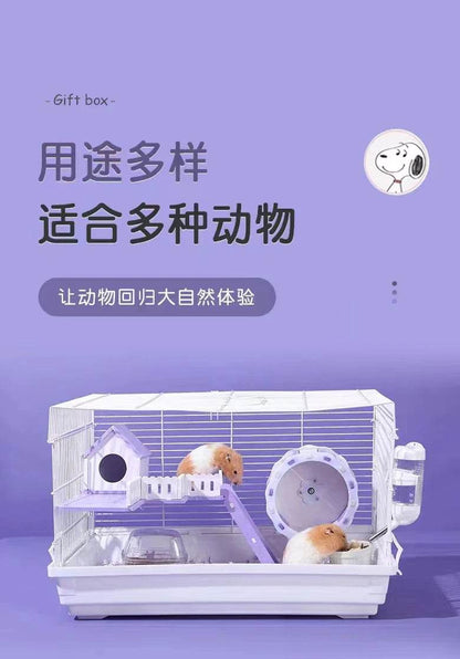 Jouet coulissant pour Hamster assemblé, cochon d'inde, ours doré, nid de maison de Hamster respirant et amusant, Chinchillas, jouet d'exercice pour Hamster, accessoire - Animaleriex