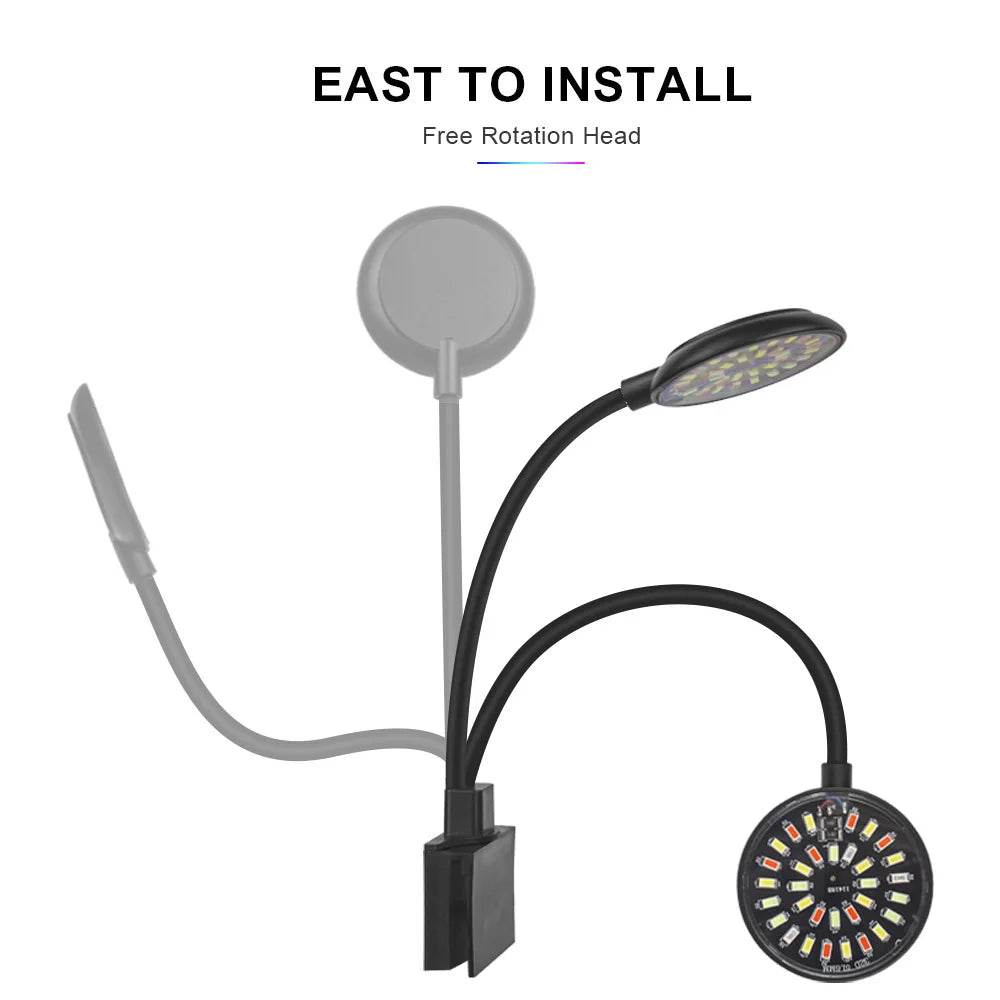 Lampe à pince USB 4W/7W pour aquarium, décoration Led, contrôle à spectre complet, lampe à algues, éclairage décoratif pour petit réservoir - Animaleriex