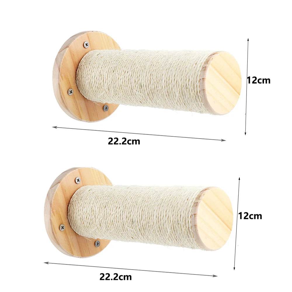 Corde d'escalade murale pour chat, 1 pièce, pédales en bois massif et corde en Sisal, entraînement des chatons, meulage des griffes, meubles d'intérieur pour chat - Animaleriex