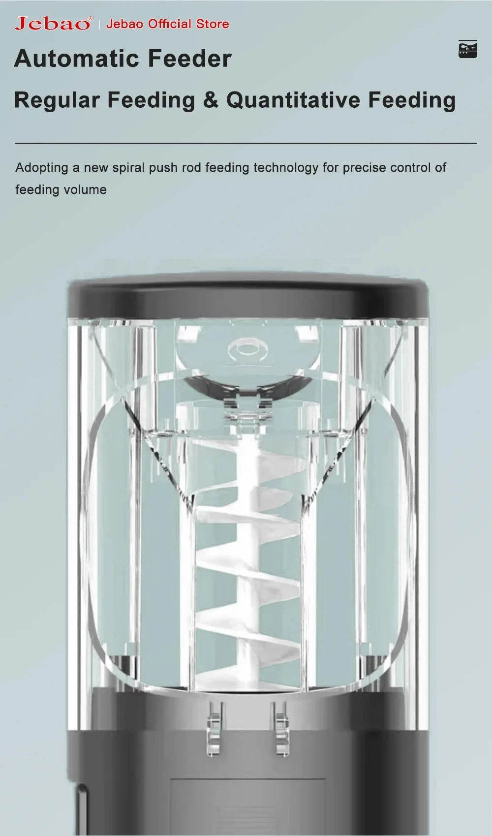 Jebao Jecod nouveau chargeur de réservoir de poissons d'aquarium mangeoire automatique intelligente synchronisation numérique Wifi télécommande sans fil alimentation des poissons - Animaleriex