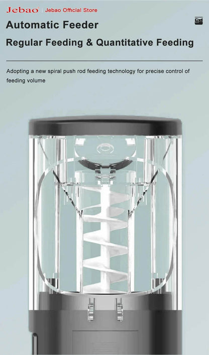 Jebao Jecod nouveau chargeur de réservoir de poissons d'aquarium mangeoire automatique intelligente synchronisation numérique Wifi télécommande sans fil alimentation des poissons - Animaleriex