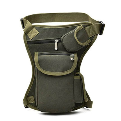 Sacs de taille en toile pour hommes, sac de jambe, ceinture de vélo et moto, ceinture d'argent, sac banane pour le travail de haute qualité - Animaleriex
