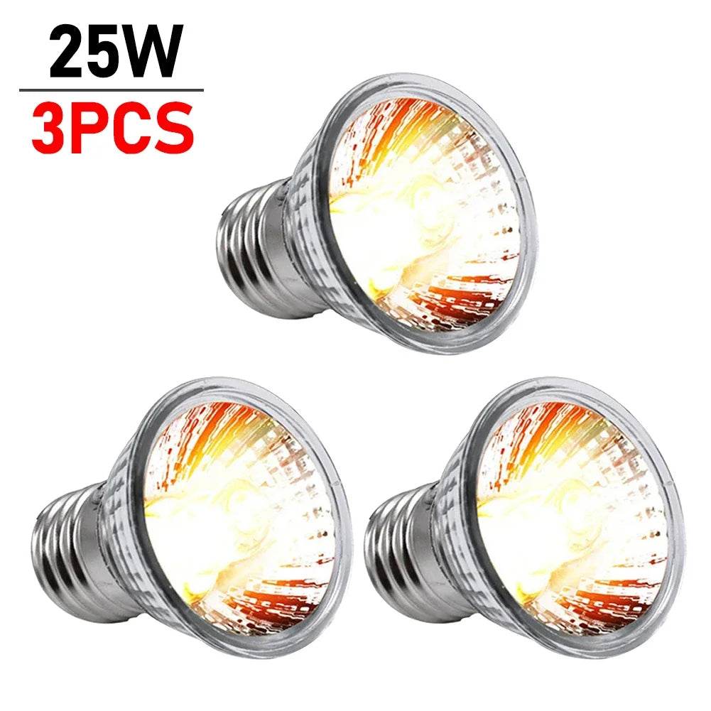 1-10 pièces 25/50/75W UVA + UVB lampe Reptile ampoule tortue se prélasser UV ampoules lumière chauffante spectre complet lampe solaire pour amphibiens - Animaleriex