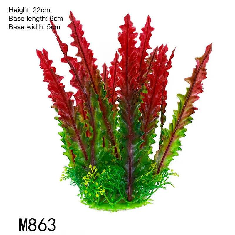 Plantes artificielles sous-marines en plastique pour Aquarium, faux arbuste aquatique, visualisation d'herbe verte, décoration de Simulation - Animaleriex