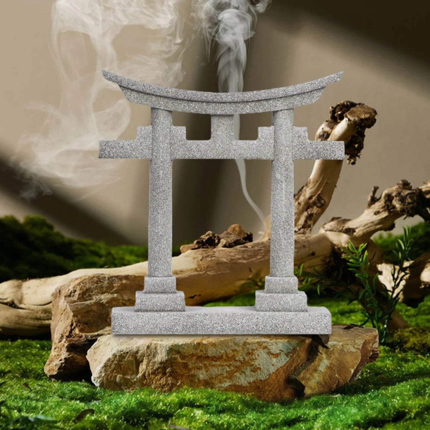 Statue Miniature de porte Torii japonaise, ornement de paysage, Imitation pierre pour décoration d'aquarium, accessoires d'aménagement paysager - Animaleriex