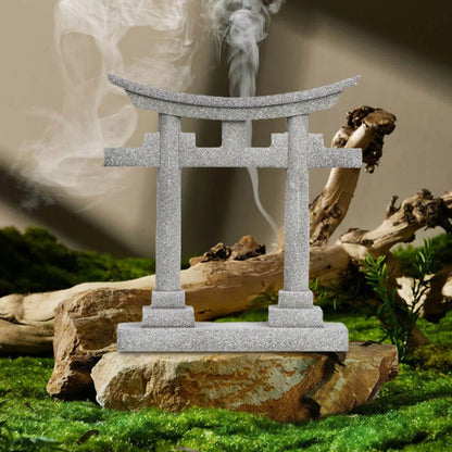 Statue Miniature de porte Torii japonaise, ornement de paysage, Imitation pierre pour décoration d'aquarium, accessoires d'aménagement paysager - Animaleriex