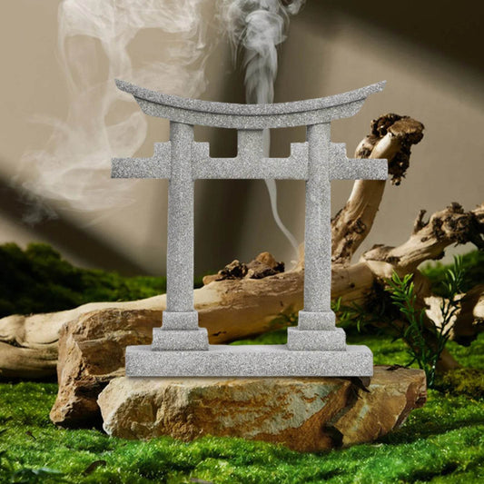 Statue Miniature de porte Torii japonaise, ornement de paysage, Imitation pierre pour décoration d'aquarium, accessoires d'aménagement paysager - Animaleriex