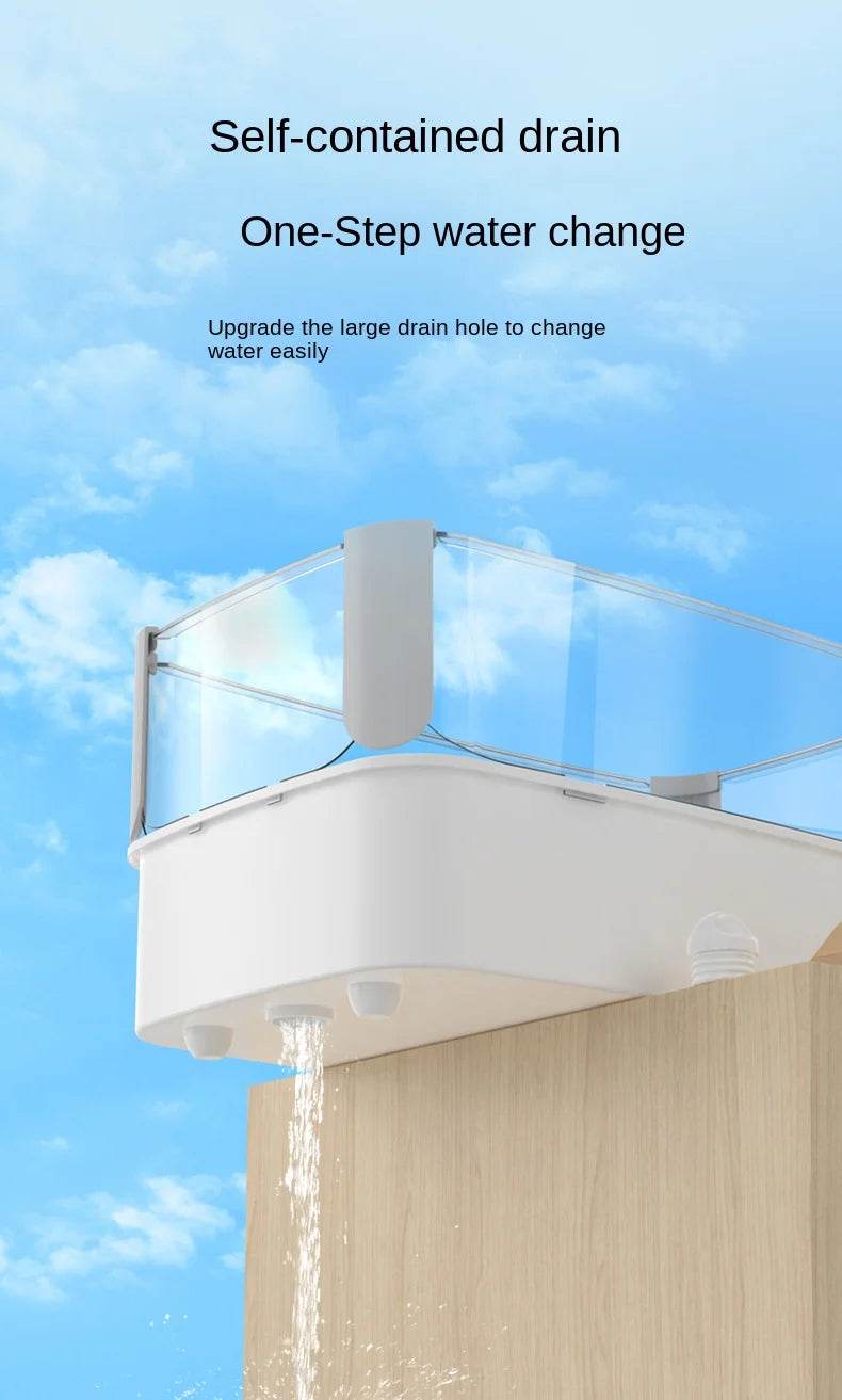 Réservoir de tortues en plastique transparent, avec zones pour la reproduction, l'alimentation, la natation, l'enclos intérieur, Cage pour tortues d'eau, habitat pour reptiles - Animaleriex