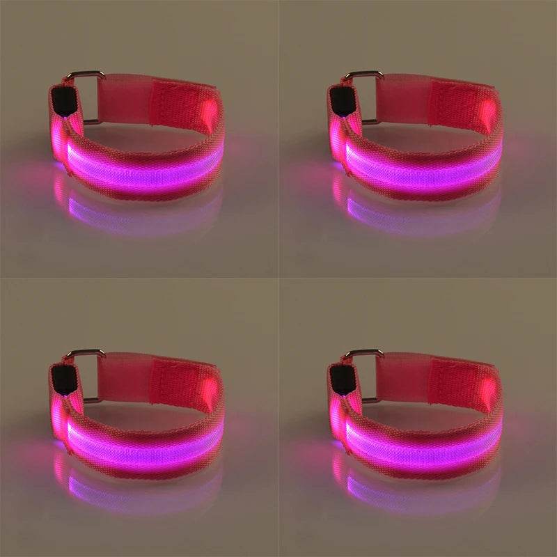 4 pièces/ensemble éclairage LED ceinture de sécurité pour jambe de cheval sangles de jambe de cheval équipement d'équitation de nuit Sports de plein air fournitures équestres - Animaleriex