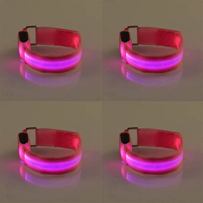 4 pièces/ensemble éclairage LED ceinture de sécurité pour jambe de cheval sangles de jambe de cheval équipement d'équitation de nuit Sports de plein air fournitures équestres - Animaleriex