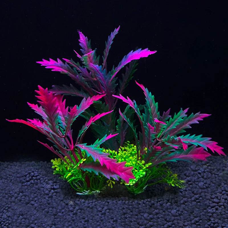 Plantes artificielles sous-marines en plastique pour Aquarium, faux arbuste aquatique, visualisation d'herbe verte, décoration de Simulation - Animaleriex