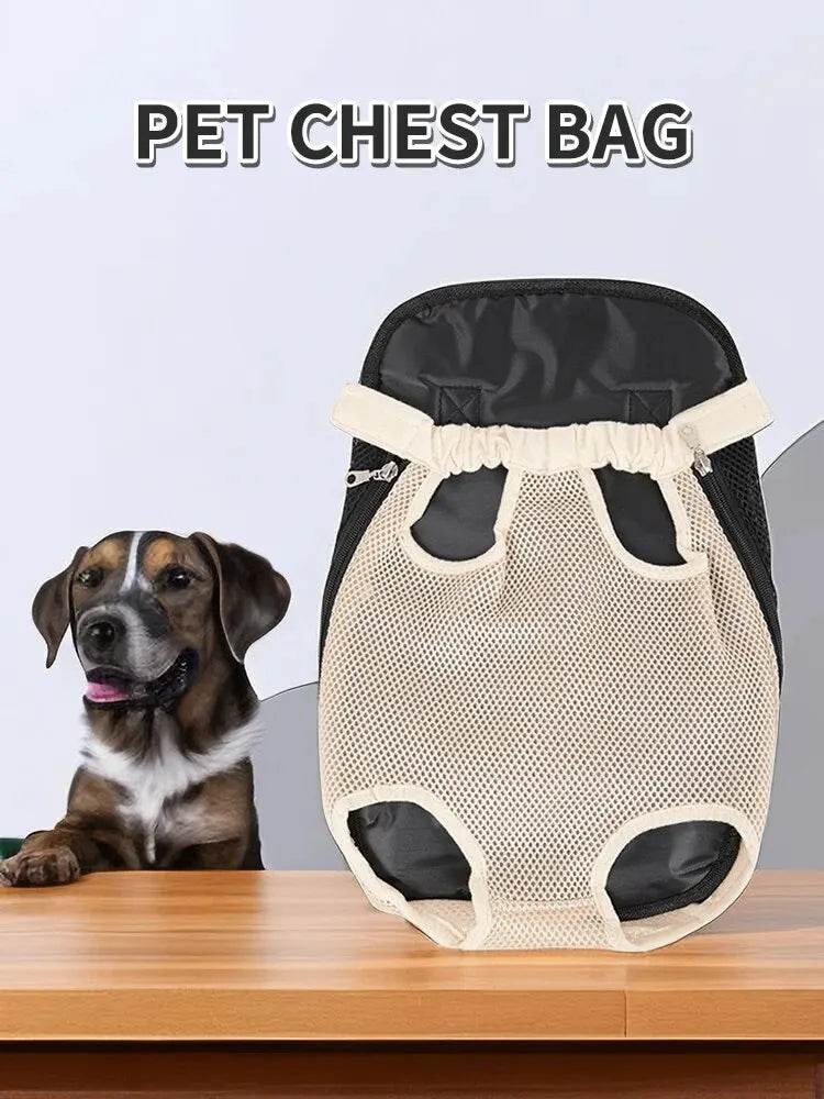 Sac à dos de poitrine réglable pour chat de compagnie, 1 pièce, pour le transport en plein air, maille de Ventilation pour randonnée, Camping, voyages, sac à bandoulière en petit - Animaleriex