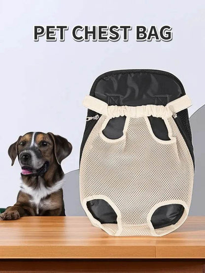 Sac à dos de poitrine réglable pour chat de compagnie, 1 pièce, pour le transport en plein air, maille de Ventilation pour randonnée, Camping, voyages, sac à bandoulière en petit - Animaleriex
