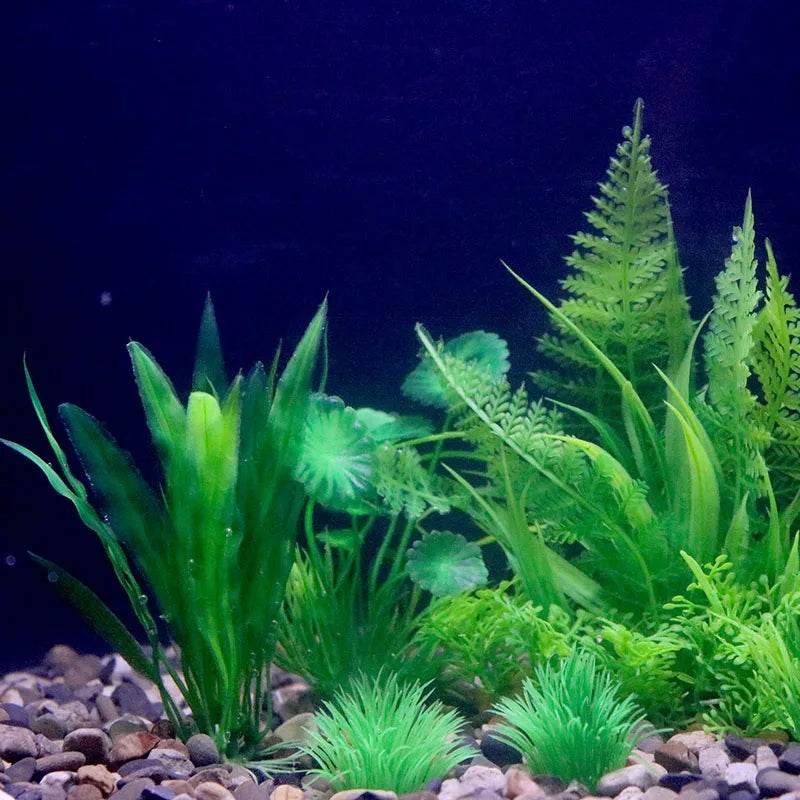 Plantes artificielles sous-marines en plastique pour Aquarium, faux arbuste aquatique, visualisation d'herbe verte, décoration de Simulation - Animaleriex