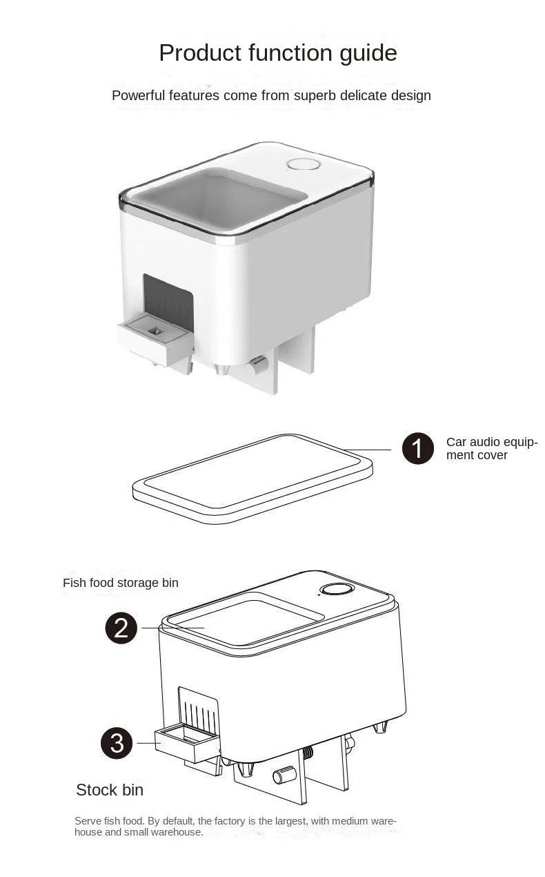 Alimentation automatique pour Aquarium, synchronisation/Wifi, sans fil, application pour téléphone Intelligent, haut-parleur Intelligent, télécommande vocale, alimentation des poissons - Animaleriex