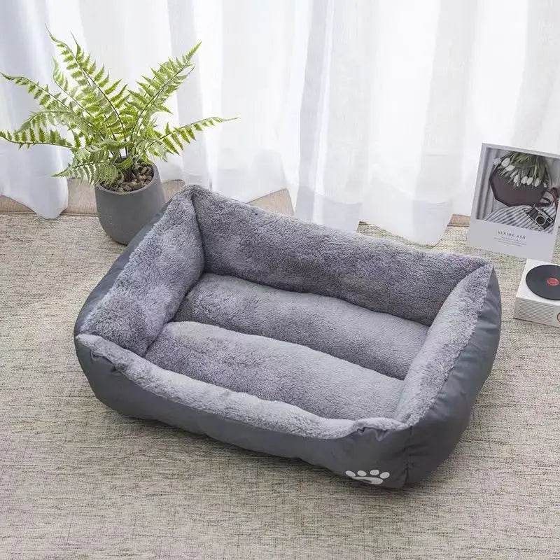 Grand lit pour chat et chien, maison chaude et confortable pour chien, nid en coton PP doux, panier pour chien, tapis universel imperméable pour chat - Animaleriex