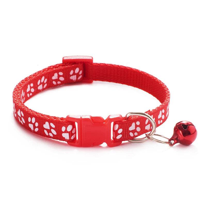 Collier pour animaux de compagnie à la mode, motif coloré, cloche mignonne, colliers réglables pour chats chaton, anneau DIY, accessoires pour animaux de compagnie - Animaleriex