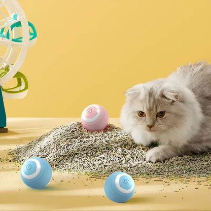 Balle Interactive pour chat, jouets intelligents pour animaux de compagnie, boule magique à roulement automatique d'intérieur, jouet interactif électronique, accessoires de jeu pour chat - Animaleriex