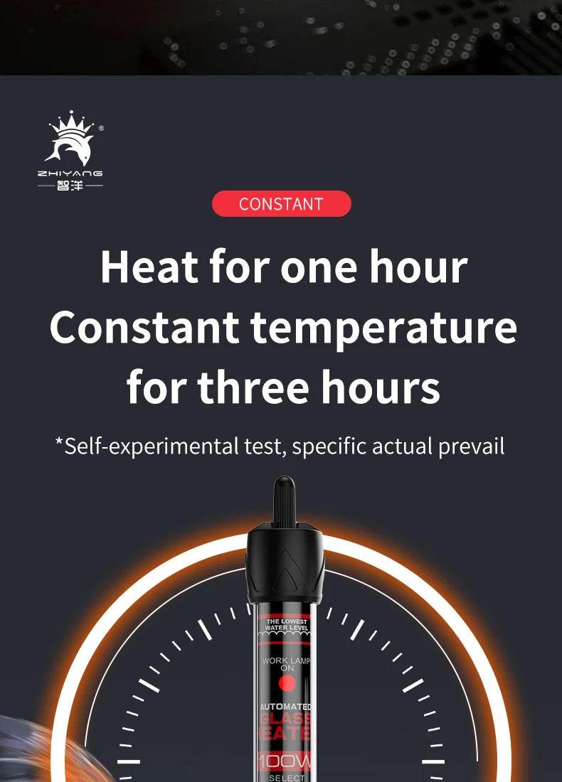 Tige chauffante à Thermostat à température réglable 110v-220v, 25W 50W 100W 200W 300W, Submersible pour Aquarium, réservoir de poissons, chaleur de l'eau - Animaleriex