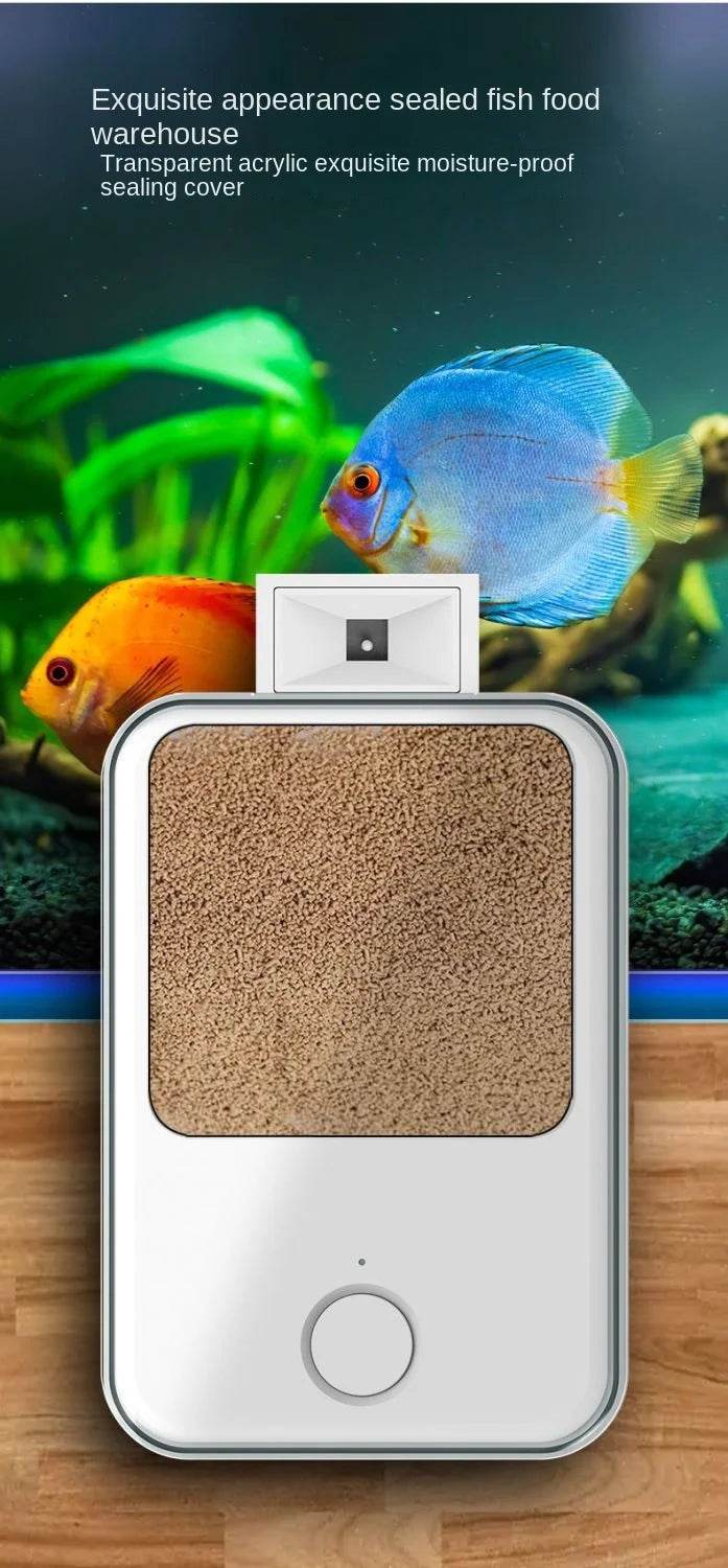 Alimentation automatique pour Aquarium, synchronisation/Wifi, sans fil, application pour téléphone Intelligent, haut-parleur Intelligent, télécommande vocale, alimentation des poissons - Animaleriex