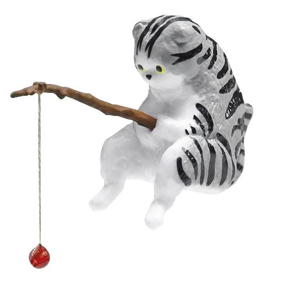 Décoration d'aquarium de pêche pour chat, 1 pièce, Statues d'aménagement paysager, affichage, décorations suspendues pour chat de pêche - Animaleriex