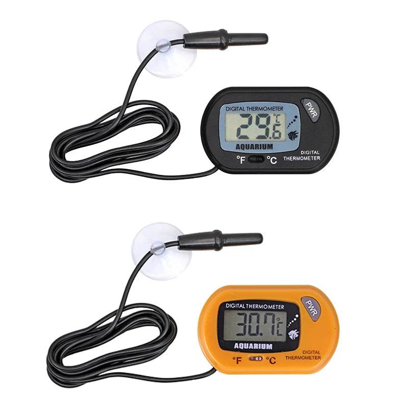 Thermomètre numérique LCD pour Aquarium, compteur de température et d'eau, détecteur de température, alarme de poisson, fournitures pour animaux de compagnie, outil aquatique - Animaleriex