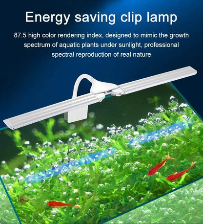 Lampe à pince Super brillante lumière LED d'aquarium pour plante aquatique grandir Aquarium lampe de synchronisation à spectre complet 220-240V 30 ~ 70CM 4W 8W 13W - Animaleriex